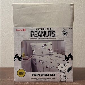 Peanuts Snoopy Ski Twin Sheet Set